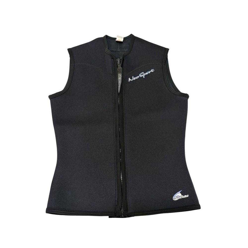 NeoSport 2.5mm Neoprene Wetsuit Vest Black Front Zip Sleeveless Mens Medium